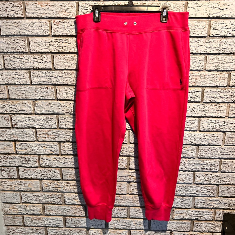 Polo Ralph Lauren Pink Fleece Joggers Tapered Sweatpants XL